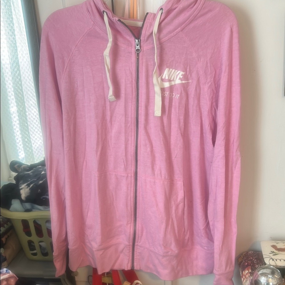 Nike Pink Long Sleeve Relaxed Hoodie